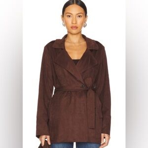 Lovers + Friends Chocolate Brown Trench Coat